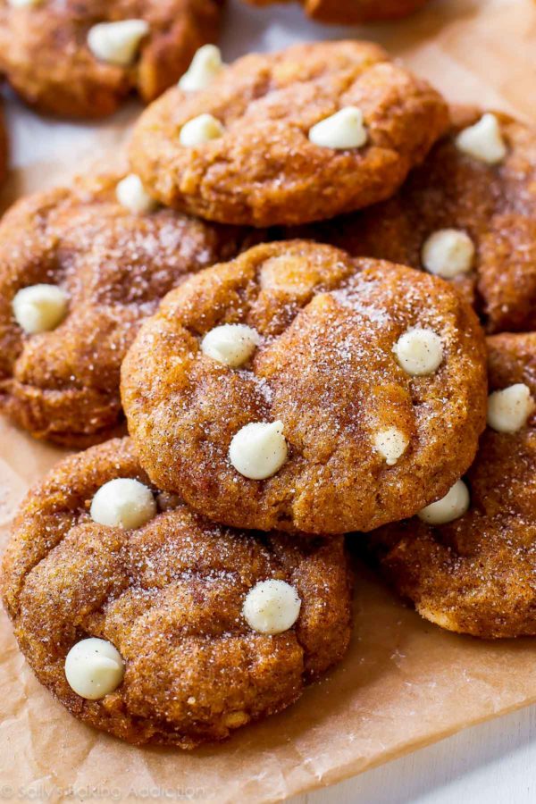 White Chocolate Pumpkin Snickerdoodles